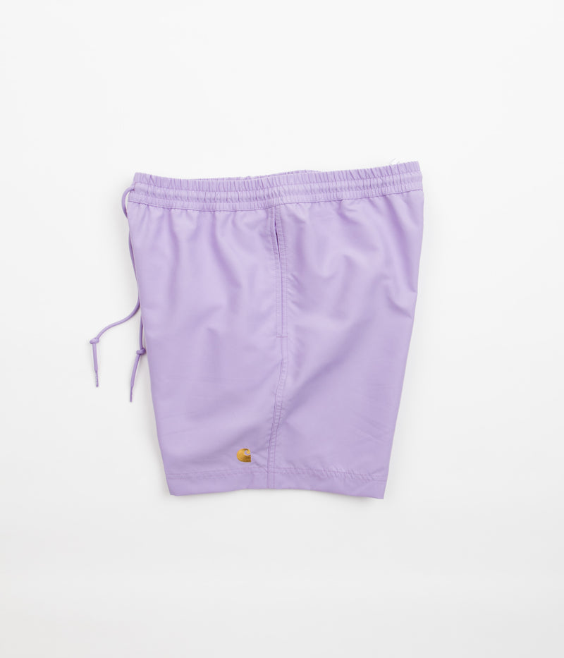 Carhartt Chase Swim Trunks in Soft Lavender and Gold