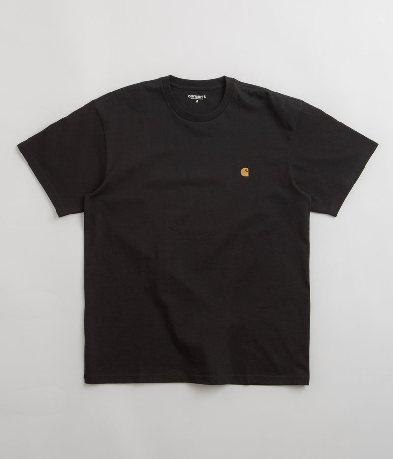 Carhartt Chase T-Shirt in Black and Gold