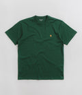 Carhartt Chase T-Shirt in Chervil and Gold