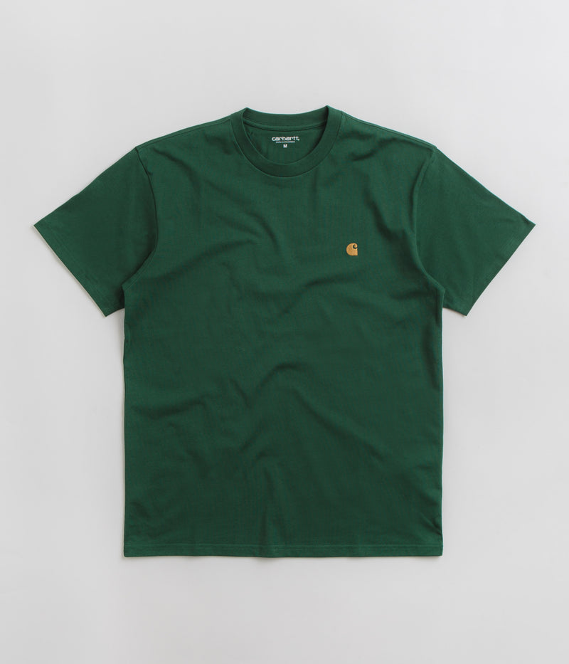 Carhartt Chase T-Shirt in Chervil and Gold