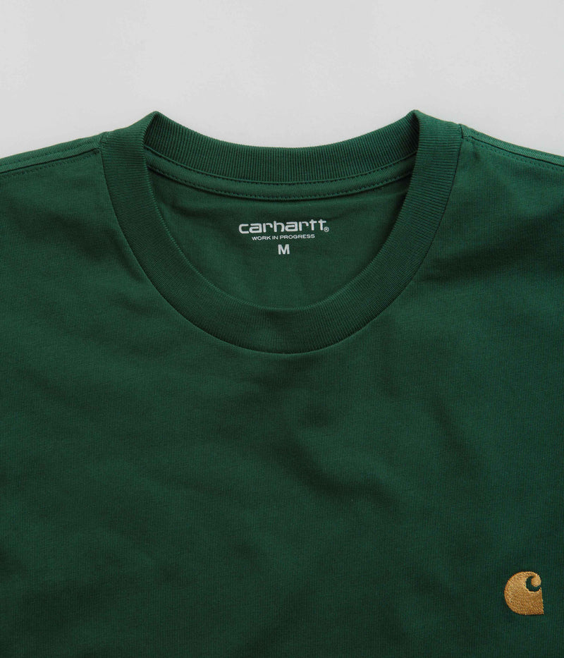 Carhartt Chase T-Shirt in Chervil and Gold