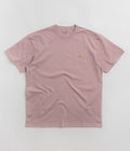 Carhartt Chase T-Shirt in Glassy Pink and Gold