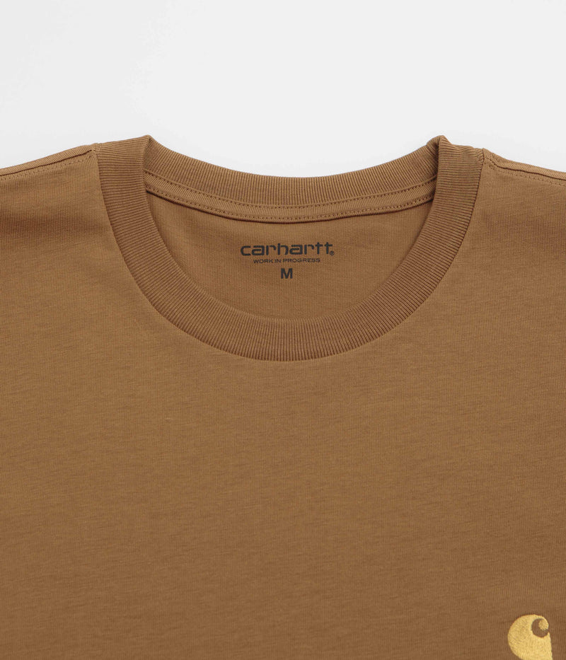 Carhartt Chase T-Shirt in Hamilton Brown and Gold