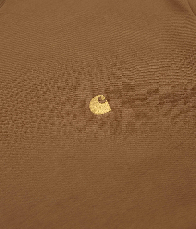 Carhartt Chase T-Shirt in Hamilton Brown and Gold