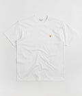 Carhartt Chase T-Shirt in White and Gold