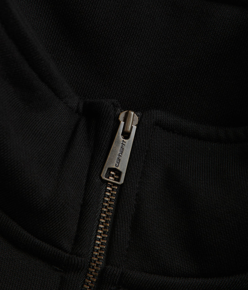 Carhartt Chase Zip Neck Sweatshirt in Black and Gold