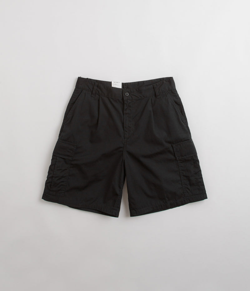 Carhartt Cole Cargo Shorts in Rinsed Black