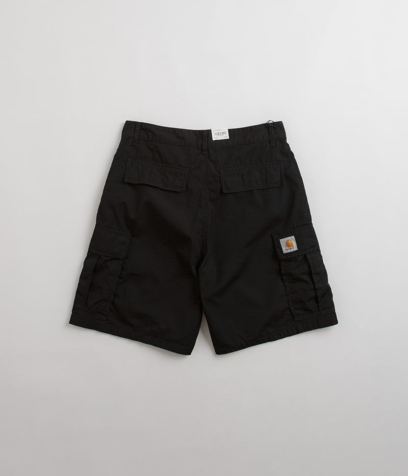 Carhartt Cole Cargo Shorts in Rinsed Black