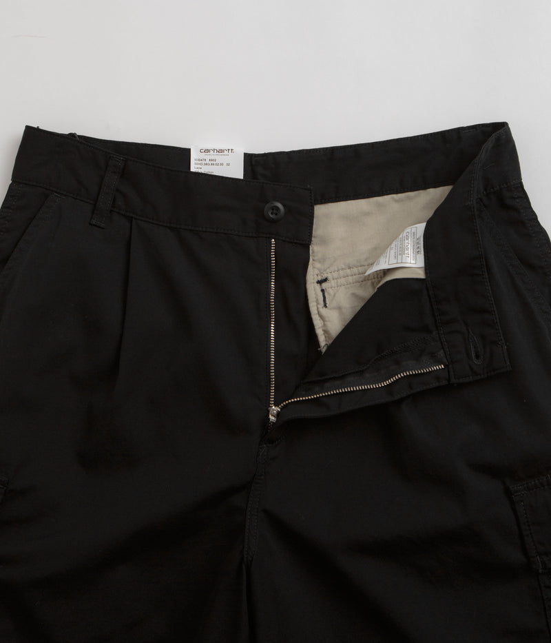 Carhartt Cole Cargo Shorts in Rinsed Black