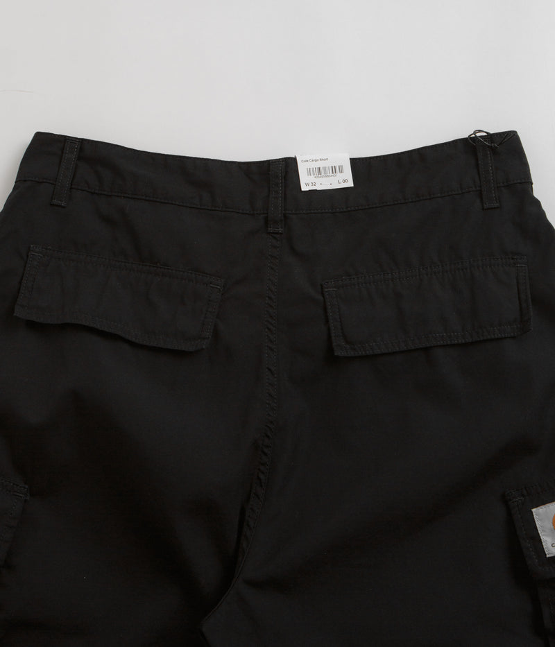 Carhartt Cole Cargo Shorts in Rinsed Black