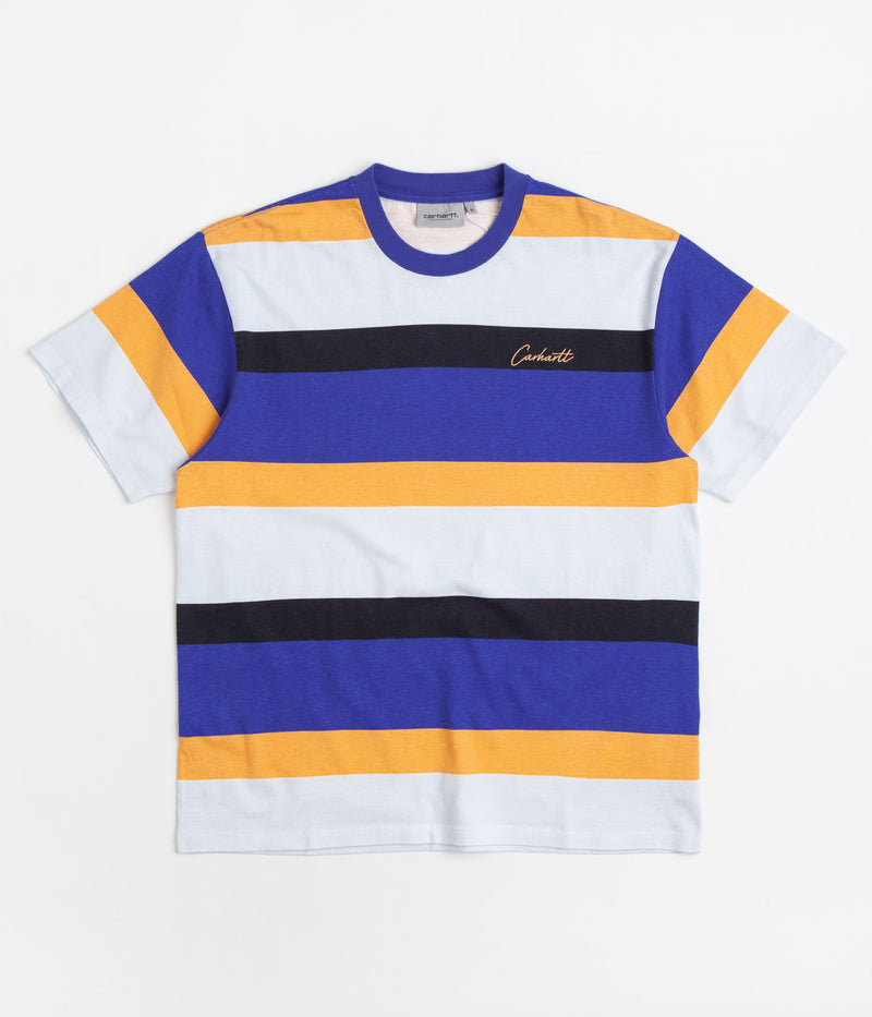 Carhartt Crouser T-Shirt in Crouser Stripe and Lazurite