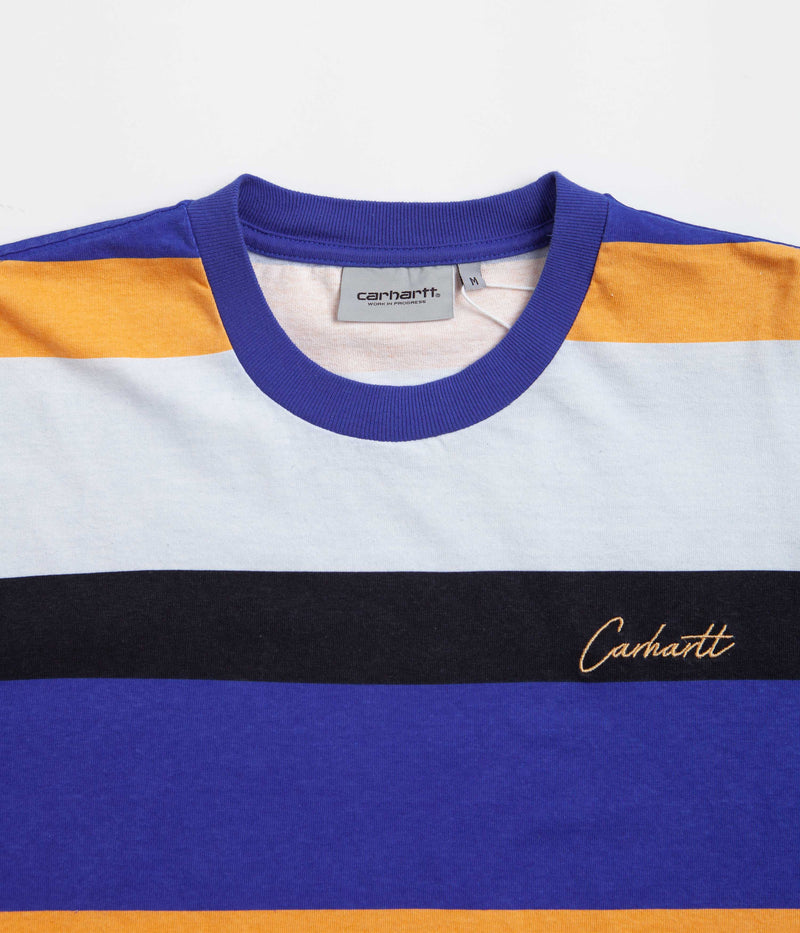 Carhartt Crouser T-Shirt in Crouser Stripe and Lazurite