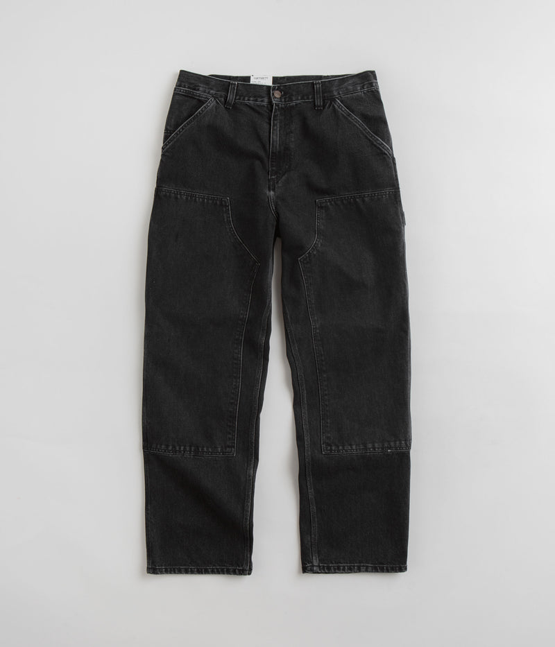 Carhartt Denim Double Knee Pants in Black Stone Washed