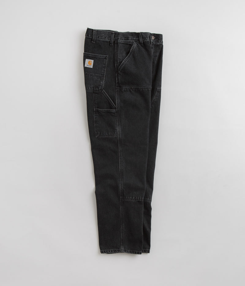 Carhartt Denim Double Knee Pants in Black Stone Washed