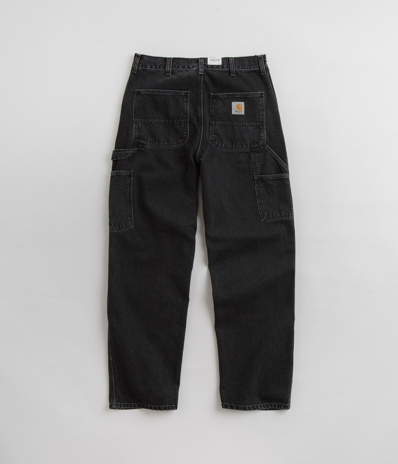 Carhartt Denim Double Knee Pants in Black Stone Washed