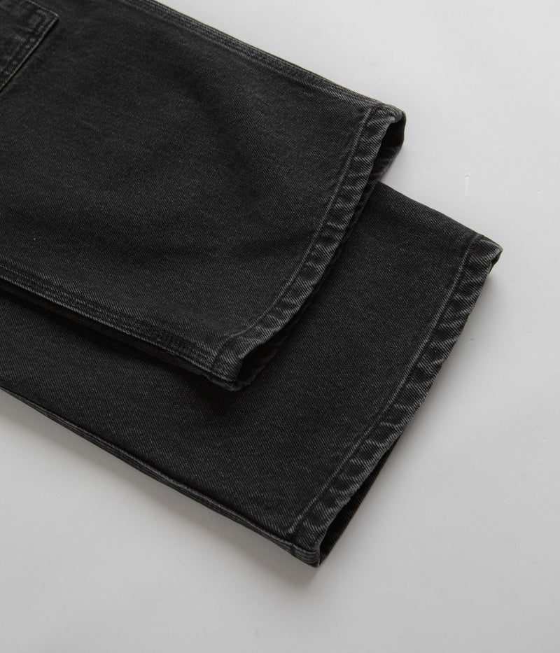 Carhartt Denim Double Knee Pants in Black Stone Washed