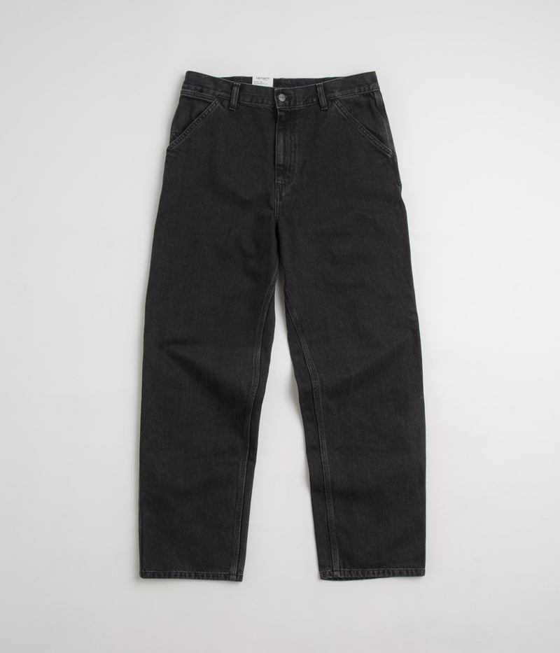 Carhartt Denim Single Knee Pants in Black Stone Washed
