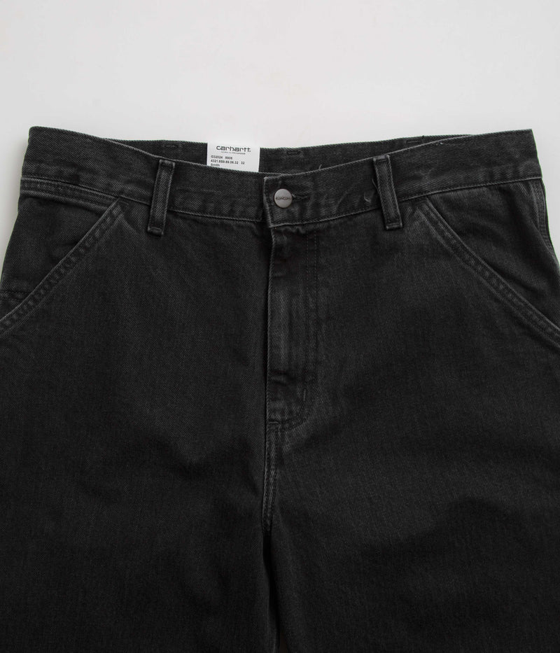 Carhartt Denim Single Knee Pants in Black Stone Washed
