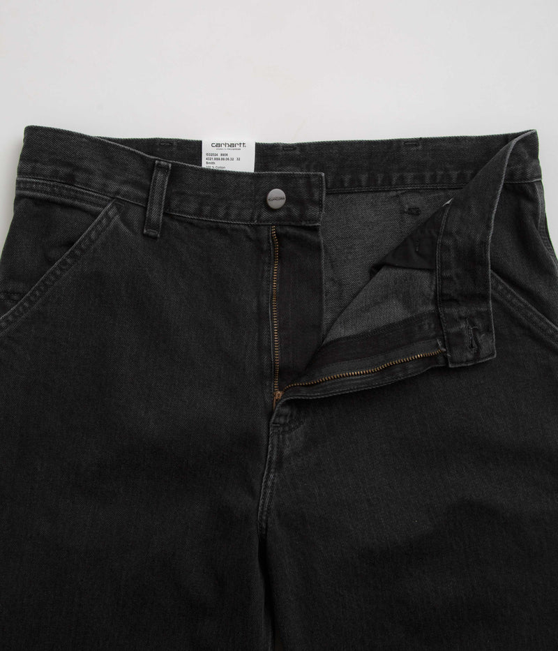 Carhartt Denim Single Knee Pants in Black Stone Washed