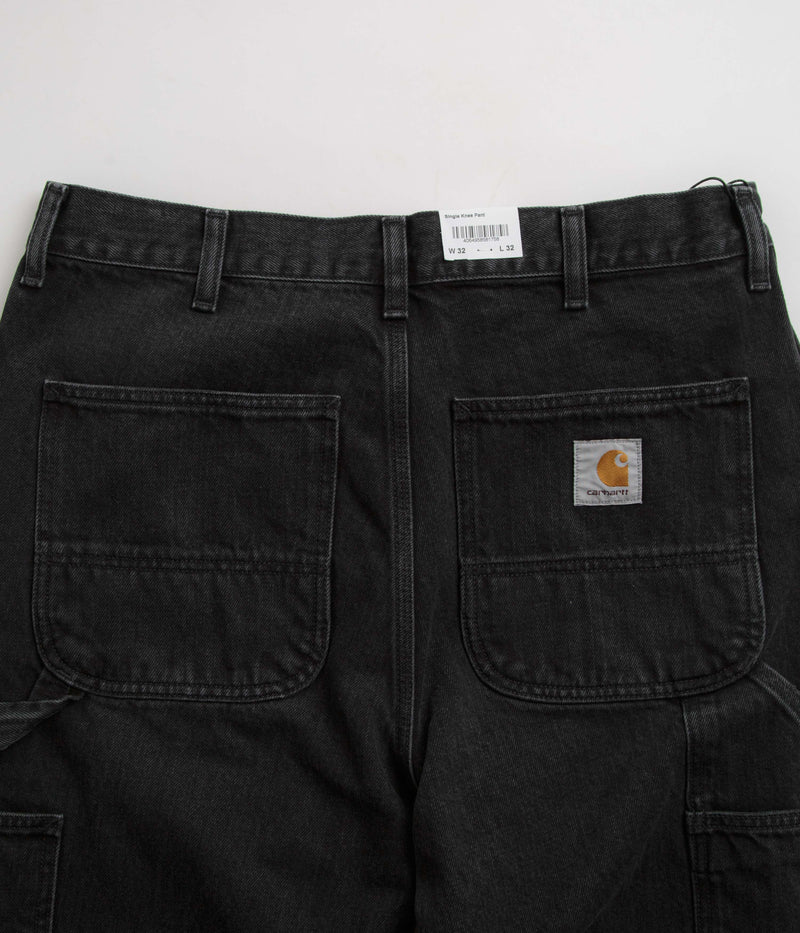 Carhartt Denim Single Knee Pants in Black Stone Washed