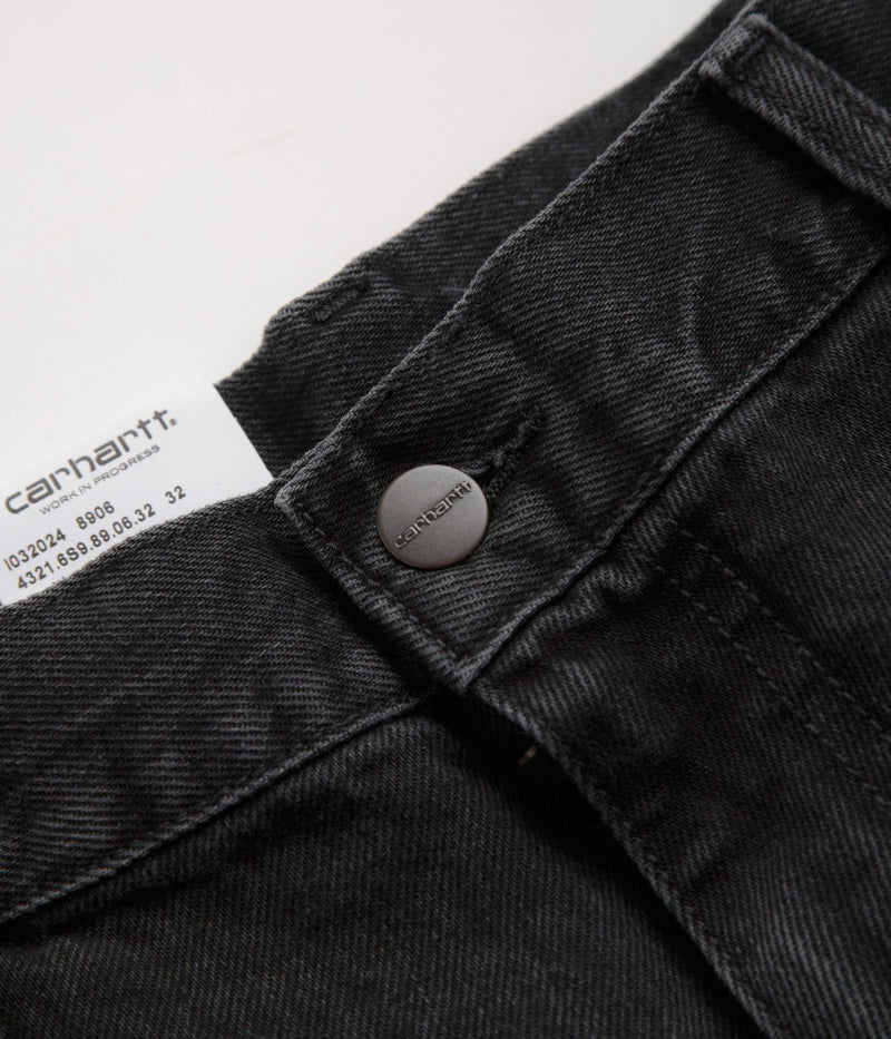 Carhartt Denim Single Knee Pants in Black Stone Washed