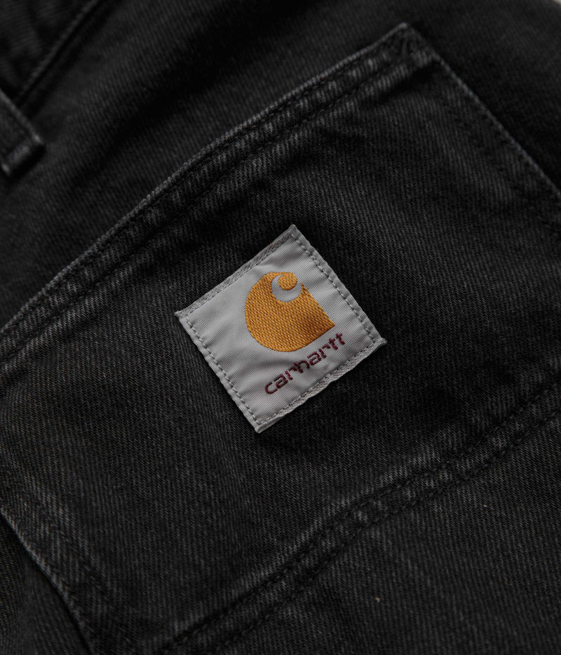 Carhartt Denim Single Knee Pants in Black Stone Washed