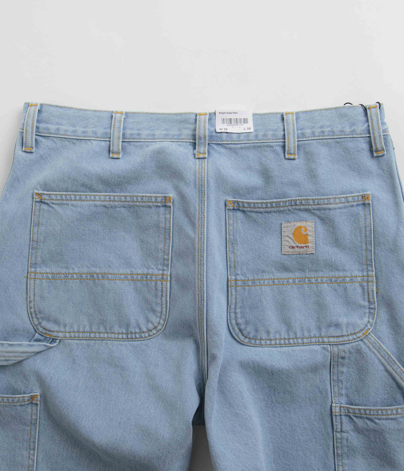 Carhartt Denim Single Knee Pants in Heavy Stone Bleached Blue
