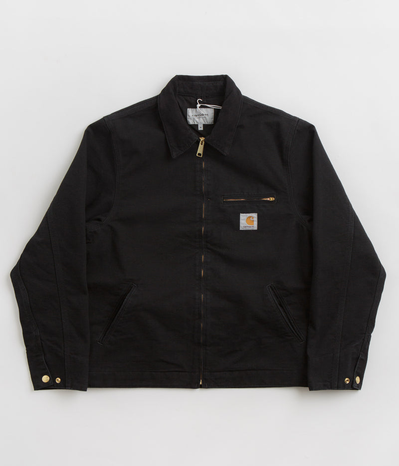 Carhartt Detroit Jacket in Black and Black / Aged Canvas