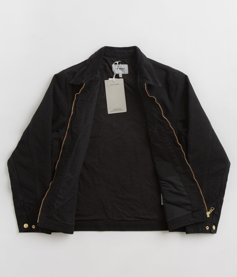 Carhartt Detroit Jacket in Black and Black / Aged Canvas
