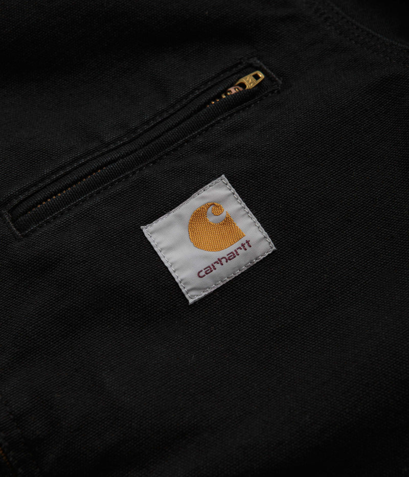 Carhartt Detroit Jacket in Black and Black / Aged Canvas