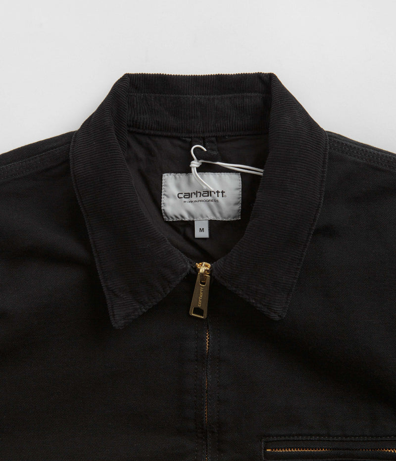 Carhartt Detroit Jacket in Black and Black / Aged Canvas
