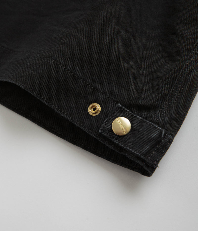 Carhartt Detroit Jacket in Black and Black / Aged Canvas
