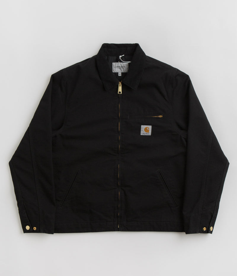 Carhartt Detroit Jacket in Black and Black / Rinsed