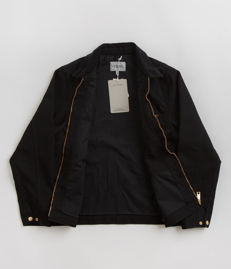 Carhartt Detroit Jacket in Black and Black / Rinsed