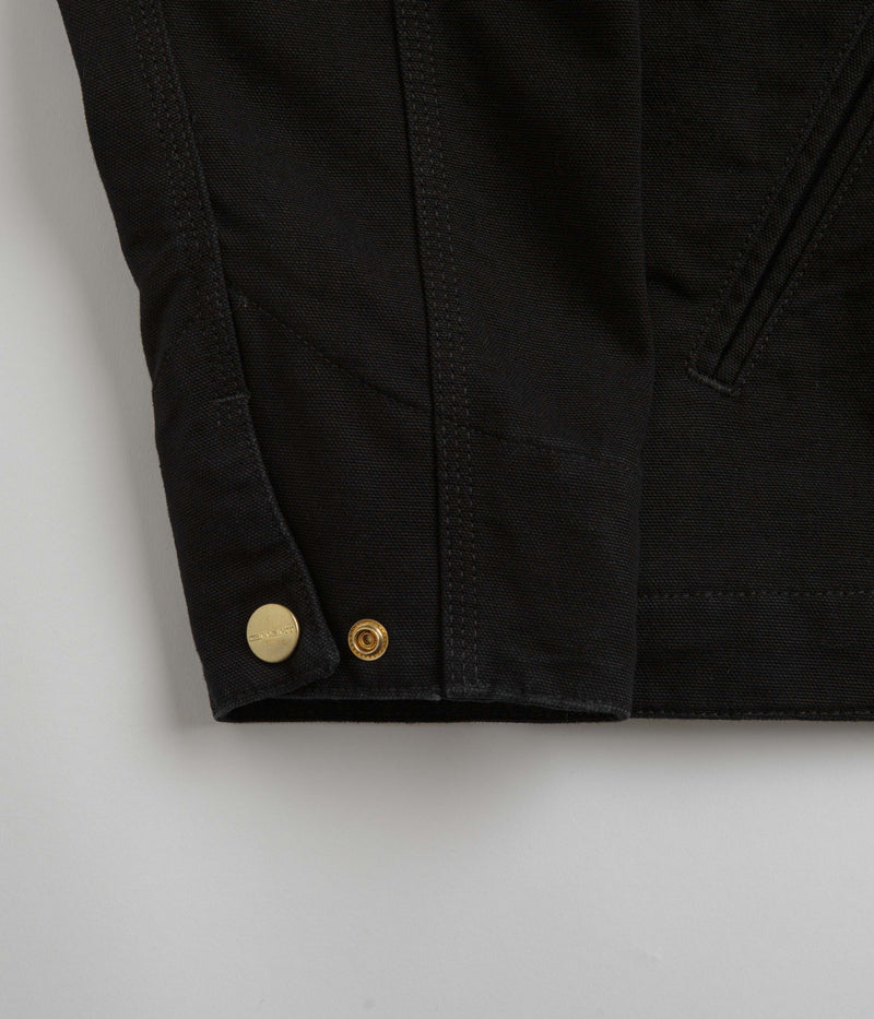 Carhartt Detroit Jacket in Black and Black / Rinsed