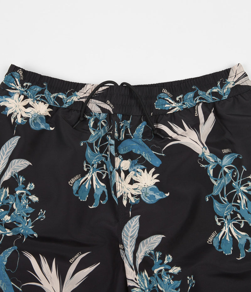 Carhartt Drift Swim Trunk in Hawaiian Floral Print and Black