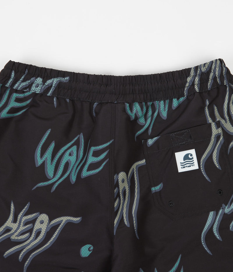 Carhartt Drift Swim Trunks in Heat Wave Print and Black