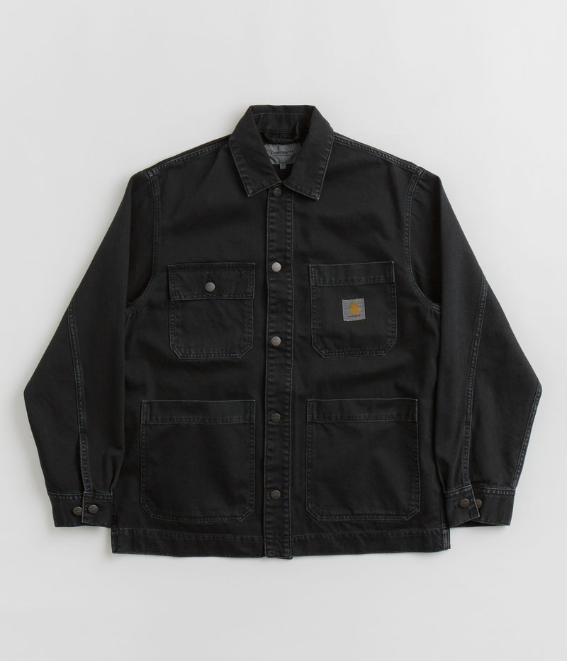 Carhartt Garrison Coat in Stone Dyed Black