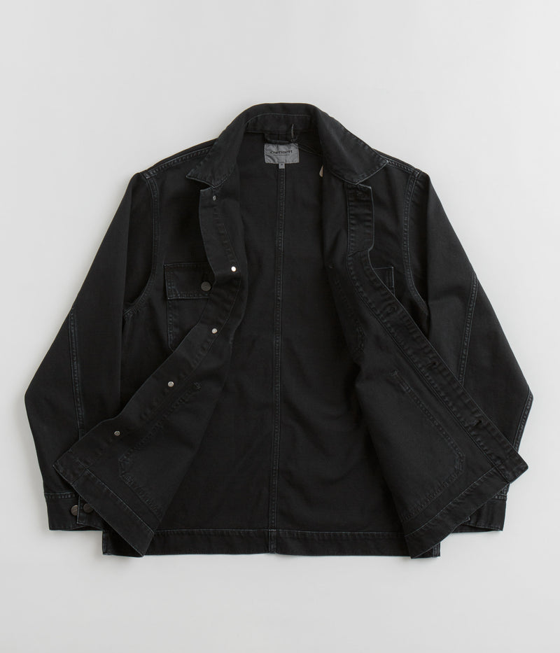 Carhartt Garrison Coat in Stone Dyed Black