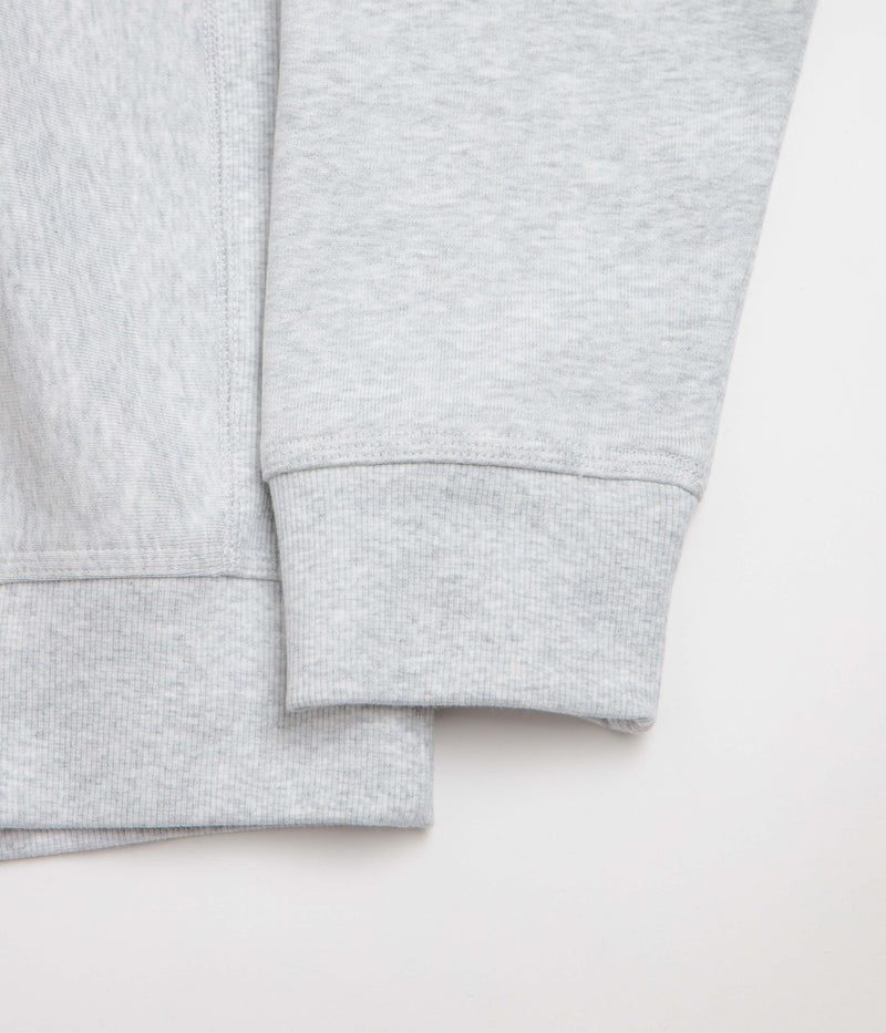 Carhartt Half Zip American Script Sweatshirt in Ash Heather
