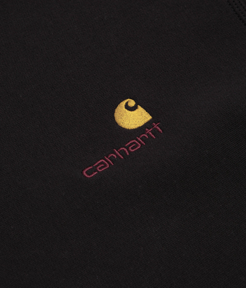 Carhartt Half Zip American Script Sweatshirt in Black