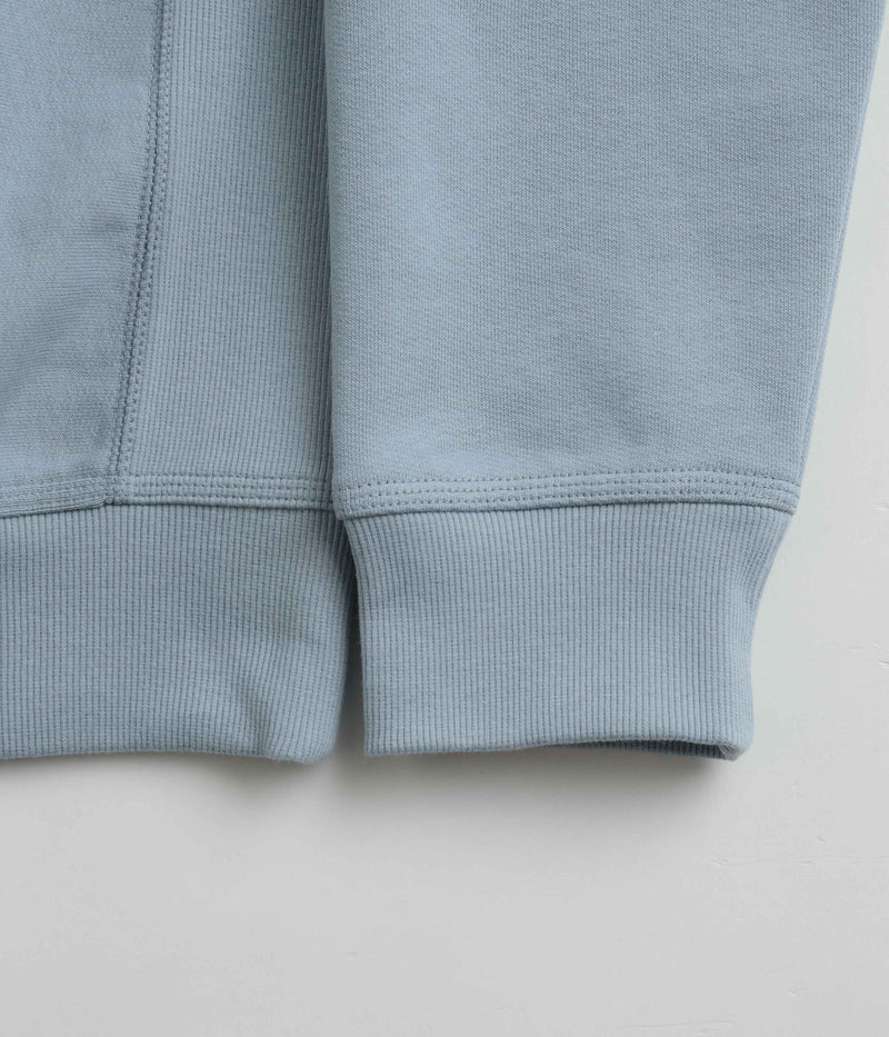Carhartt Half Zip American Script Sweatshirt in Frosted Blue