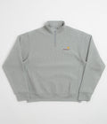 Carhartt Half Zip American Script Sweatshirt in Grey Heather