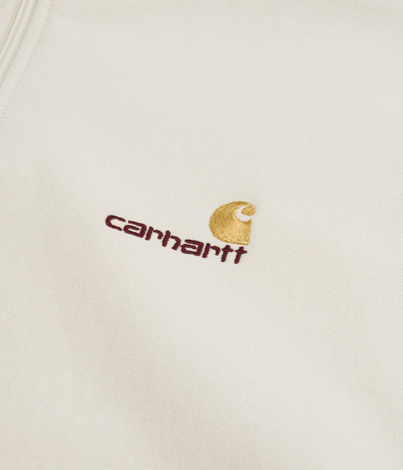 Carhartt Half Zip American Script Sweatshirt in Natural