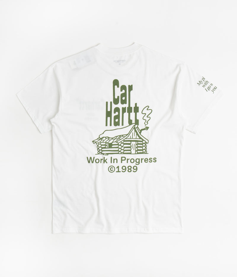 Carhartt Home T-Shirt in White and Dollar Green