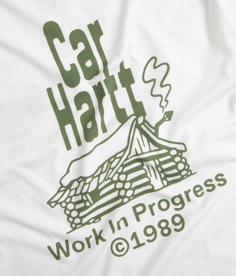 Carhartt Home T-Shirt in White and Dollar Green