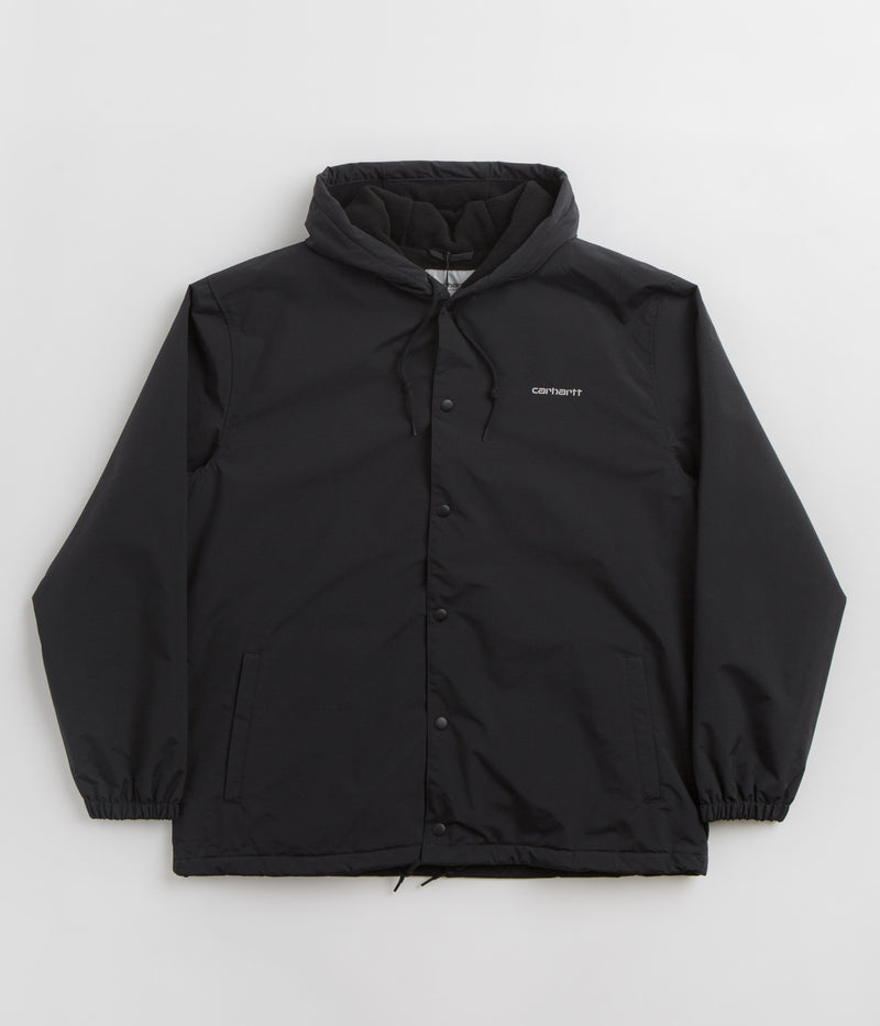 Carhartt Hooded Coach Jacket in Black and White