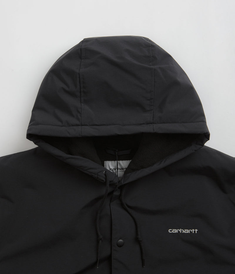 Carhartt Hooded Coach Jacket in Black and White