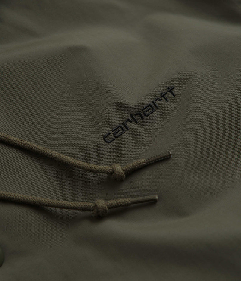 Carhartt Hooded Coach Jacket in Cypress and Black