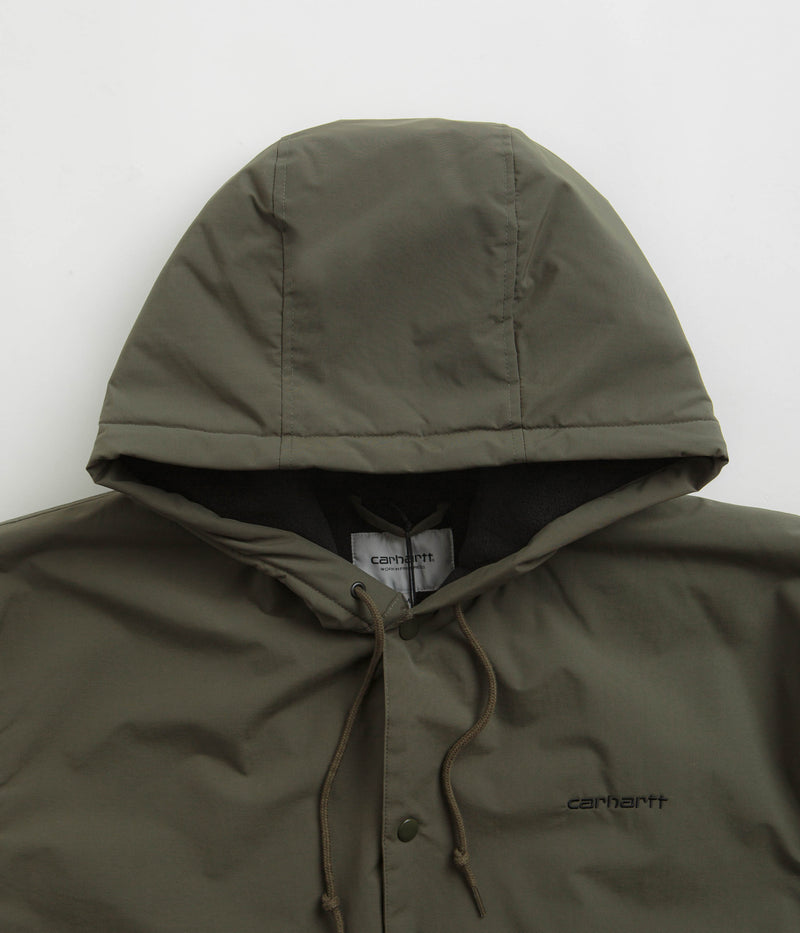 Carhartt Hooded Coach Jacket in Cypress and Black